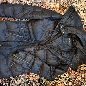 Sanctuary Black Puffer Jacket Quilted Insulated Hooded